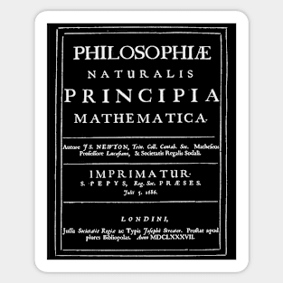 Newton's Principia for Physics & Science Lovers - Authentic Vintage Sticker
